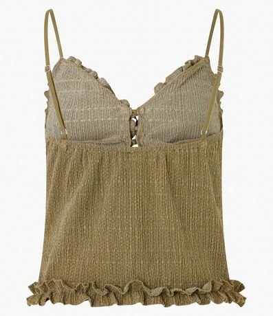 Blusa con Bretel Fino Volados y Lazo Texturizado 6