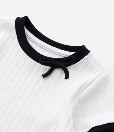 Blusa Infantil en Rib con Lazo - Talle 1 a 6 años 7
