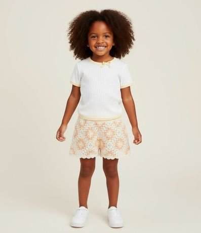 Blusa Infantil en Rib con Lazo - Talle 1 a 6 años