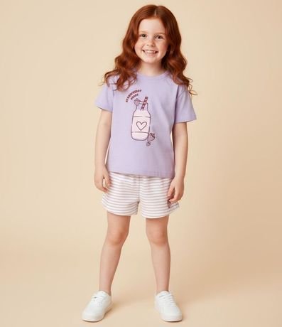 Conjunto Infantil con Estampa Suco de Frutilla - Talle 1 a 6 años