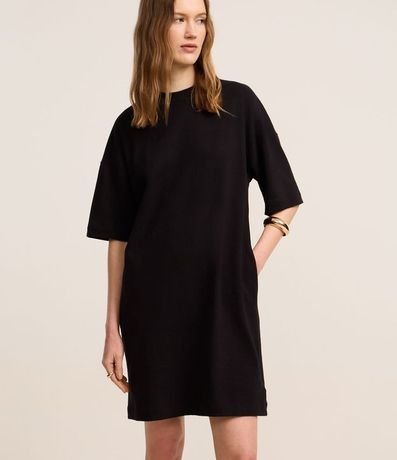 Vestido T-Shirt Básico en Algodón con Manga corta 1