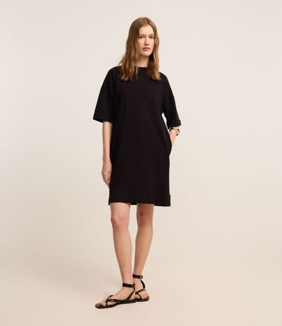 Vestido T-Shirt Básico en Algodón con Manga corta 2