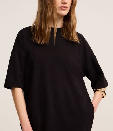 Vestido T-Shirt Básico en Algodón con Manga corta 4