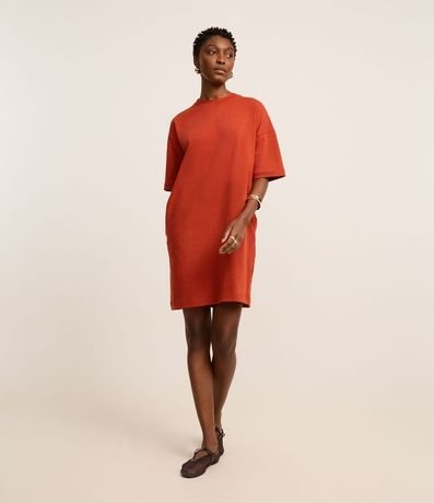 Vestido T-Shirt Básico en Algodón con Manga corta 2