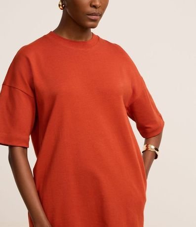 Vestido T-Shirt Básico en Algodón con Manga corta 4