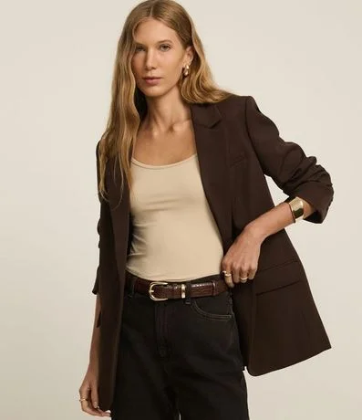Blusa Musculosa Básica en Poliamida con Breteles Finos 2