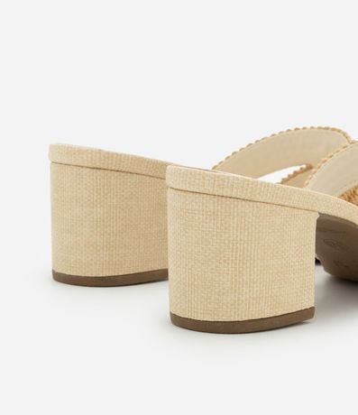 Sandalia Mule con Tira en H y Efecto Ráfia 5