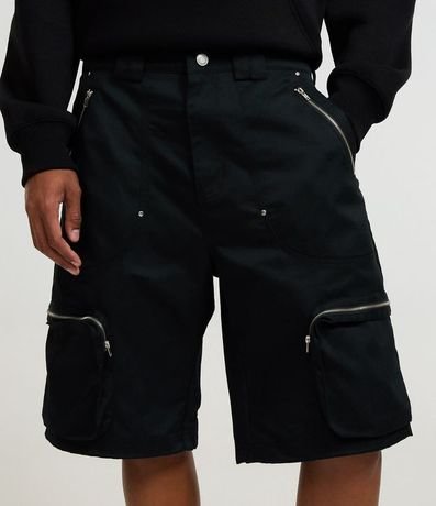 Bermuda Baggy con Bolsillos Cargo y Cremallera 2