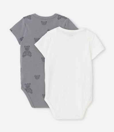 Kit 02 Bodies Infantiles con Estampa Ositos - Talle 0 a 18 meses 2
