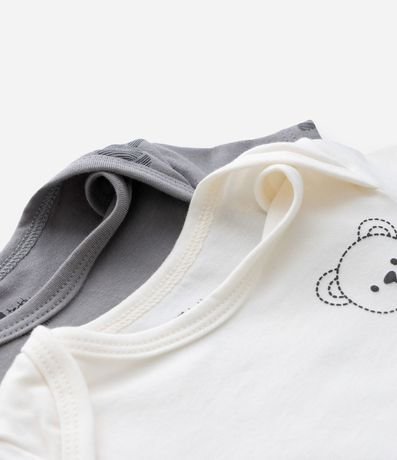 Kit 02 Bodies Infantiles con Estampa Ositos - Talle 0 a 18 meses 4
