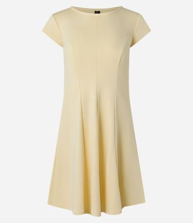 Vestido Corto en Punto Roma con Recortes 7