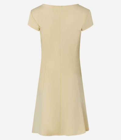 Vestido Corto en Punto Roma con Recortes 8