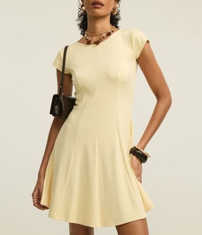 Vestido Corto en Punto Roma con Recortes 3