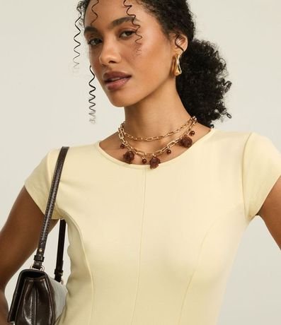 Vestido Corto en Punto Roma con Recortes 4