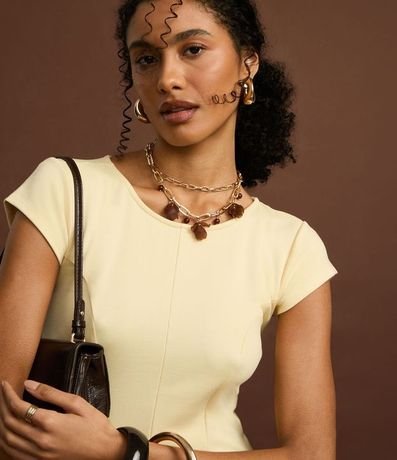 Vestido Corto en Punto Roma con Recortes 6