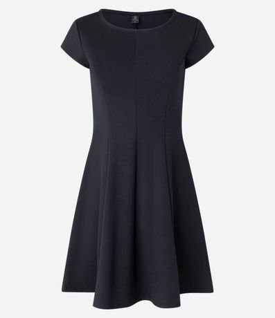 Vestido Corto en Punto Roma con Recortes 5