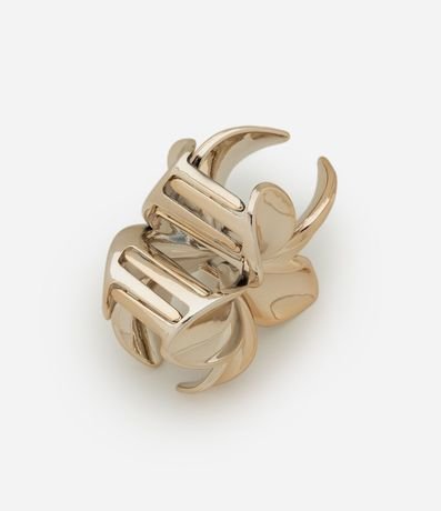 Pinza para el Pelo con Forma Floral y Efecto Metalizado 2