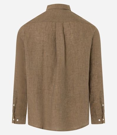 Camisa Comfort en Lino Puro con Cuello inglés 2