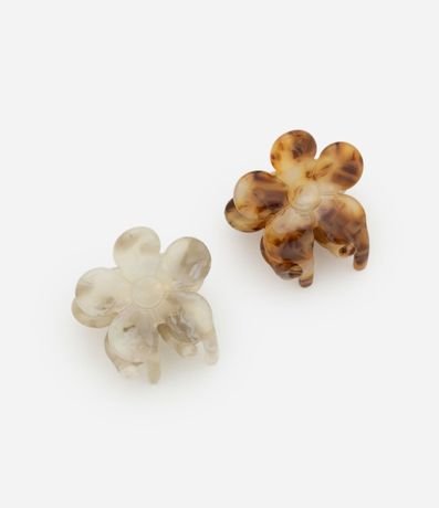 Kit 02 Pinzas para el Pelo con Estampa Marmorizada