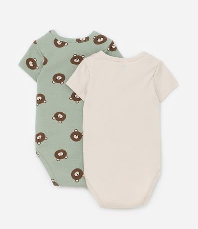 Kit 02 Bodies Infantiles con Estampa de Oso - Talle 0 a 18 Meses 2