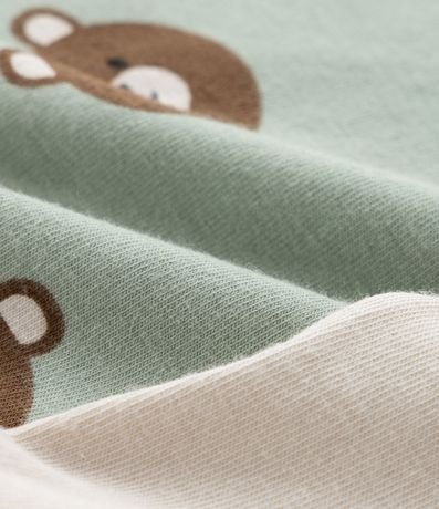 Kit 02 Bodies Infantiles con Estampa de Oso - Talle 0 a 18 Meses 4