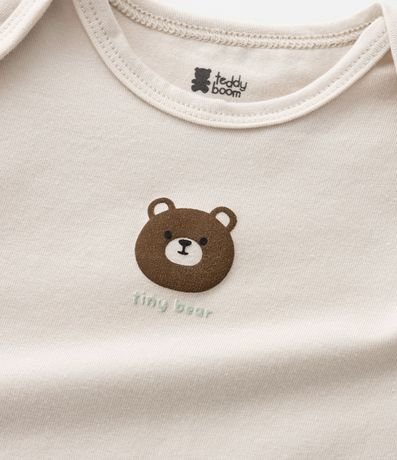 Kit 02 Bodies Infantiles con Estampa de Oso - Talle 0 a 18 Meses 4