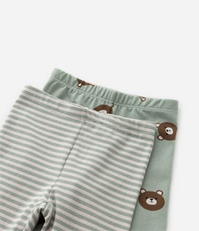 Kit 02 Pantalones Infantiles en Cotton - Talle 0 a 18 meses 4