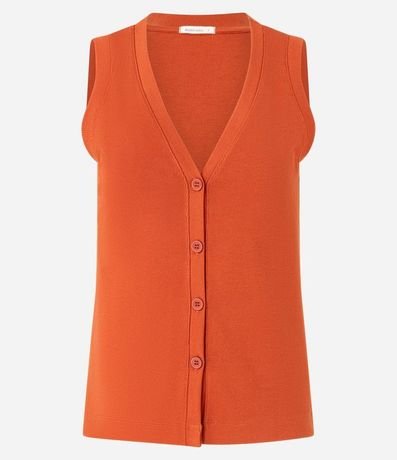 Blusa Chaleco en Rib con Abotonado Delantero 7