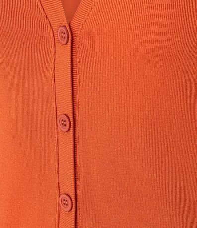 Blusa Chaleco en Rib con Abotonado Delantero 8