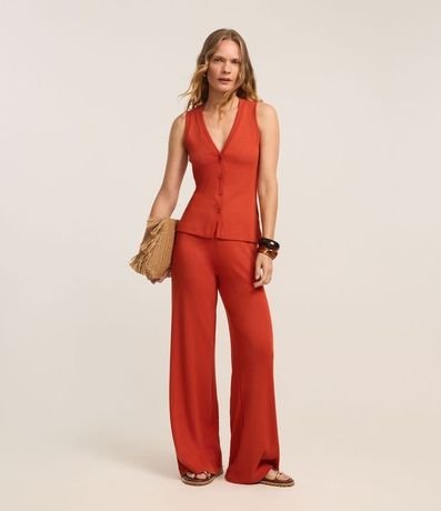 Blusa Chaleco en Rib con Abotonado Delantero 2