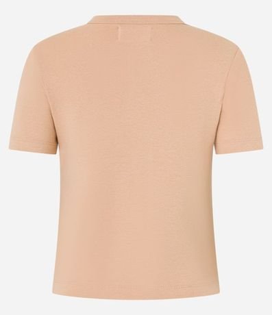 Blusa Básica Ajustada en Rib con Cuello Redondo 4