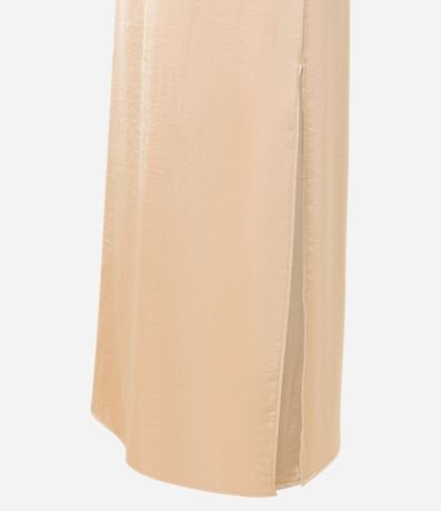 Vestido New Midi Ajustado en Satén con Recorte y Aro en el Busto 6