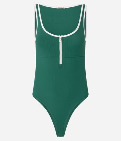 Body con Bies Contrastante y Cremallera Delantera 9