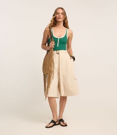 Body con Bies Contrastante y Cremallera Delantera 2