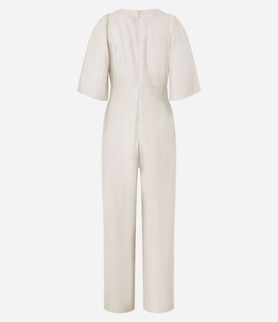 Mono Wide Leg en Viscolino con Fruncido en el Busto 8