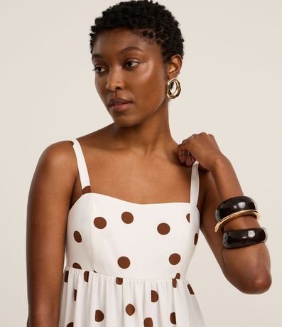 Vestido Evasê Midi en Airflow con Estampa de Lunares 4