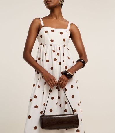 Vestido Evasê Midi en Airflow con Estampa de Lunares 5