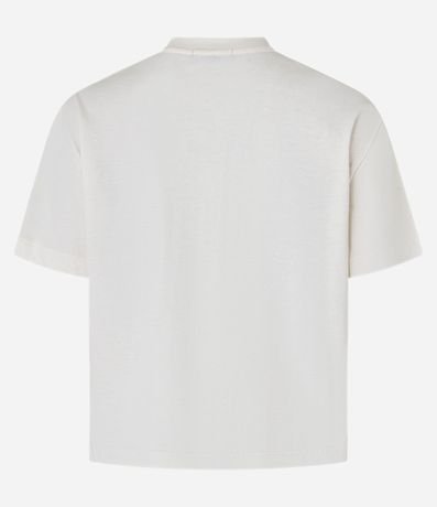 Blusa en Algodón con Flores de Organza Aplicadas 9