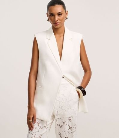 Chaleco Acinturado Largo con Hebilla Ajustable en la Espalda 1