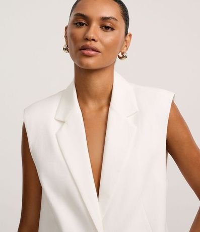 Chaleco Acinturado Largo con Hebilla Ajustable en la Espalda 3