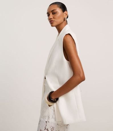 Chaleco Acinturado Largo con Hebilla Ajustable en la Espalda 5