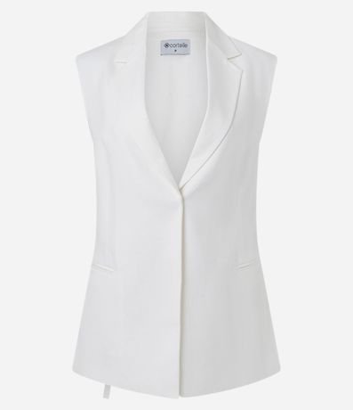 Chaleco Acinturado Largo con Hebilla Ajustable en la Espalda 6