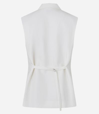 Chaleco Acinturado Largo con Hebilla Ajustable en la Espalda 7