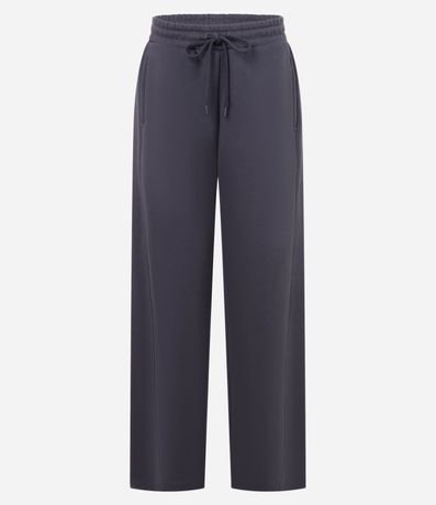 Pantalón Barrel en Algodón con Forro Fleece y Lazo en la Cintura 5