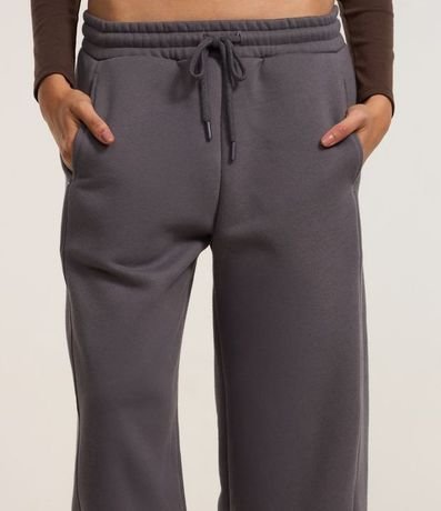 Pantalón Barrel en Algodón con Forro Fleece y Lazo en la Cintura 4