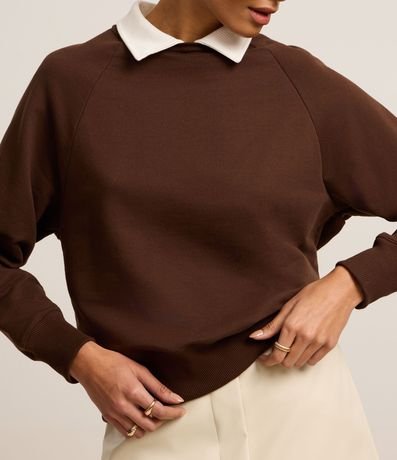 Saco en Algodón con Cuello Camisa y Sisa Raglán 4