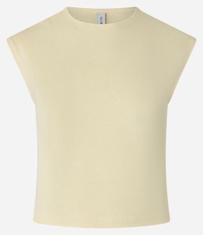 Blusa Sin Manga en Rib con Textura de Rayas 5