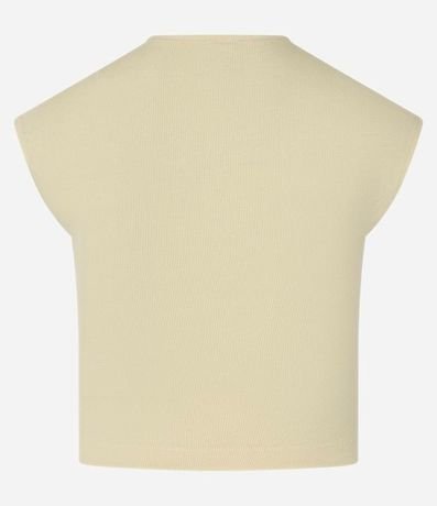 Blusa Sin Manga en Rib con Textura de Rayas 7