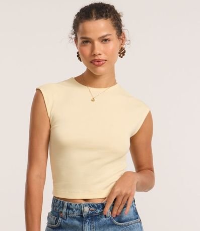Blusa Sin Manga en Rib con Textura de Rayas 3