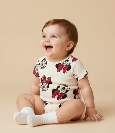 Body Infantil con Estampa Minnie - Talle 0 a 18 Meses 2